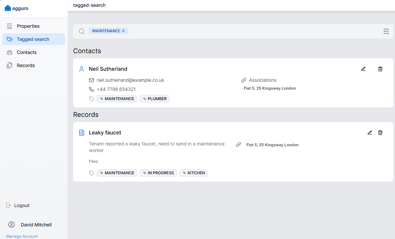 Group and search property management data with agguro’s tagging system